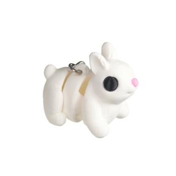 Królik biały - brelok do kluczy